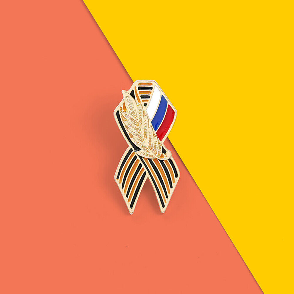 Enamel Badge Russian Flag Saint Victory Day Lapel Pin T Shirt Hats Brooch