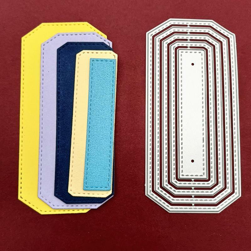 Rectangle Tag Metal Cutting Dies Stencil DIY Scrapbooking Album Paper Template