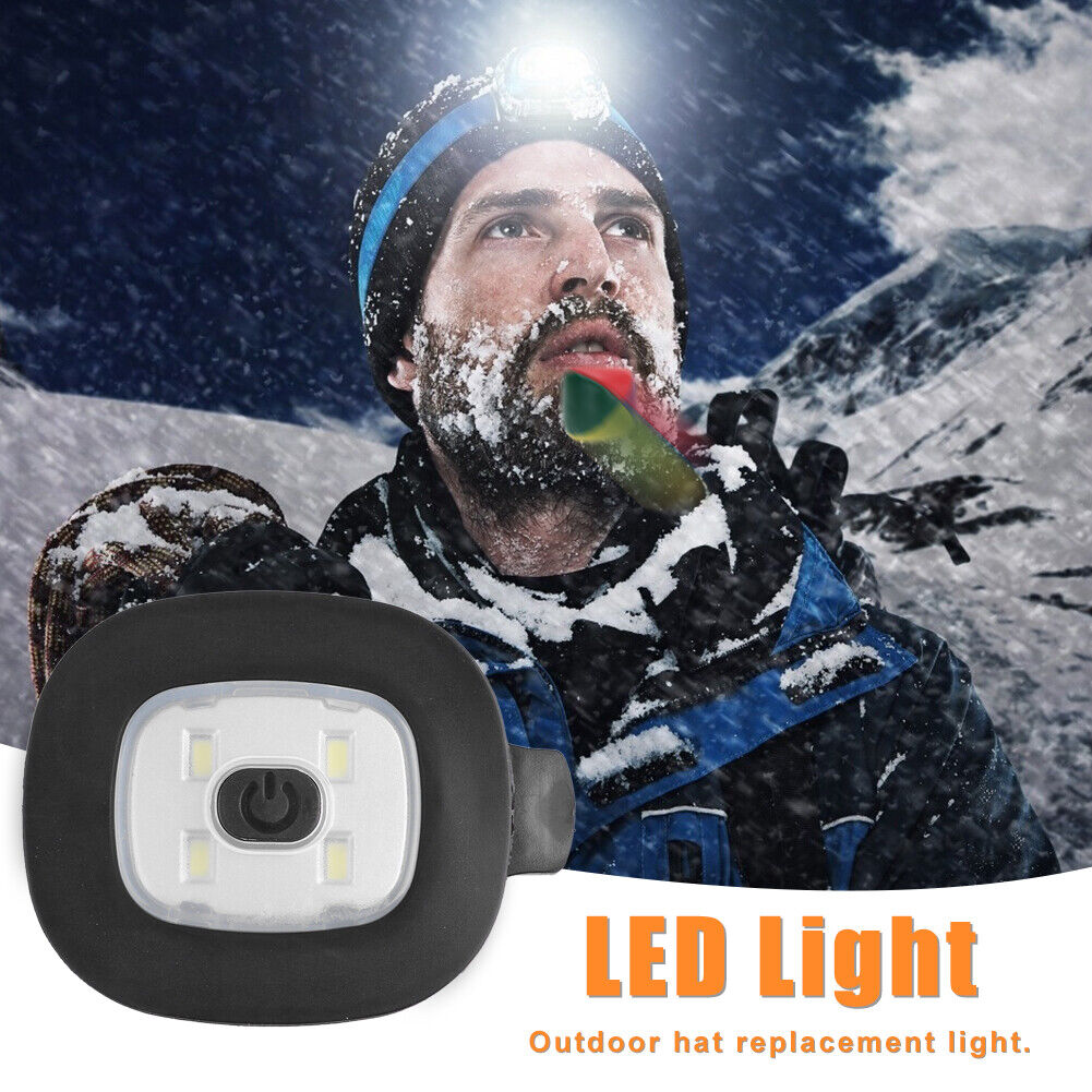 USB Rechargeable LED Light Replacement for DIY Fishing Beanie Hat (4 LED)