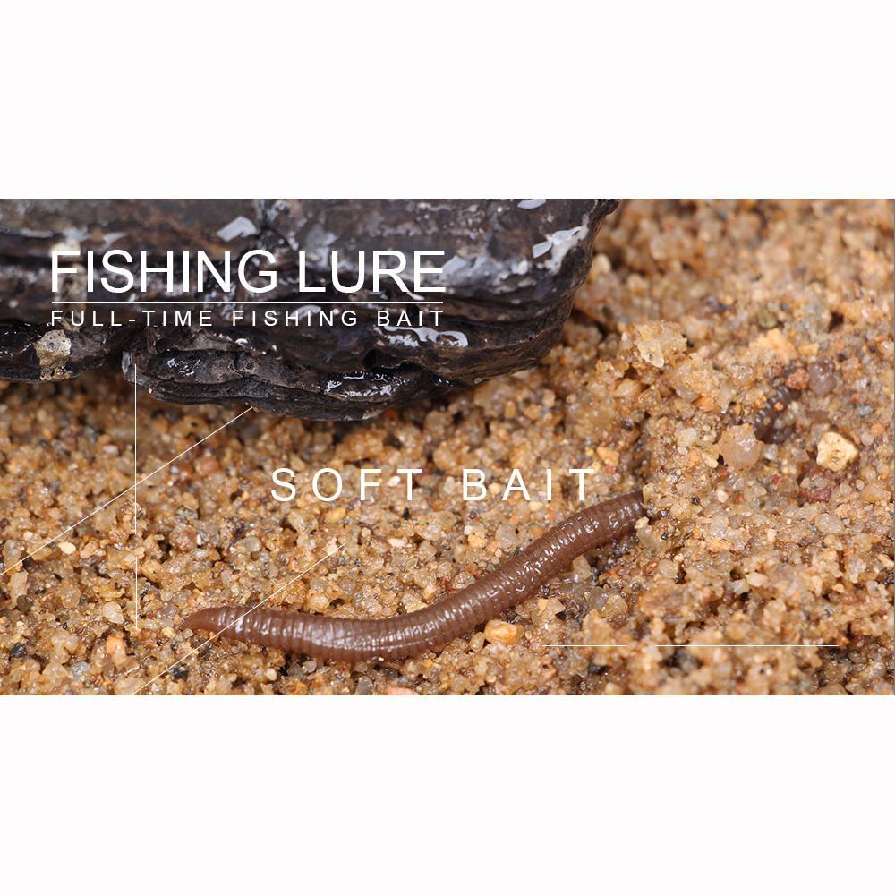 Soft Trout Tackle Bass bloodworm Fishing Lure Worm Red Baits  EarthWorm