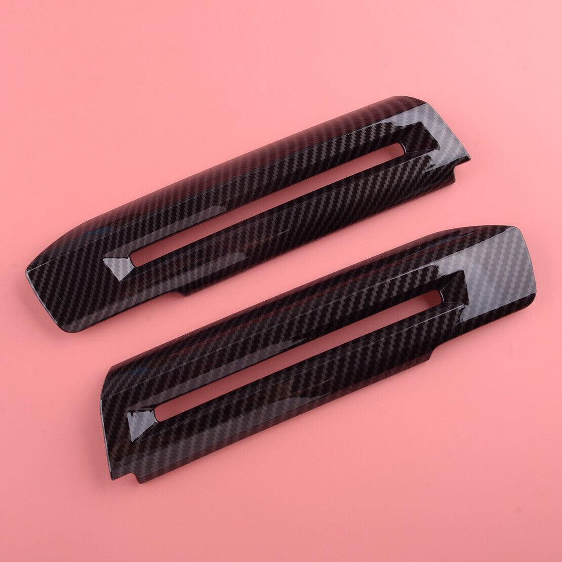 Carbon Fiber Style Door Armrest Decor Cover Trim Fit for Ford Mustang 2015-2021