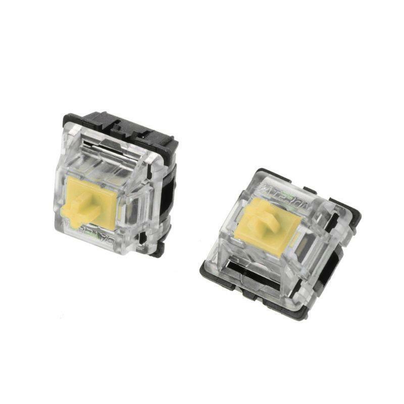 10Pcs Mechanical Keyboard Gateron MX 3 Pin Yellow Switch Transparent Case