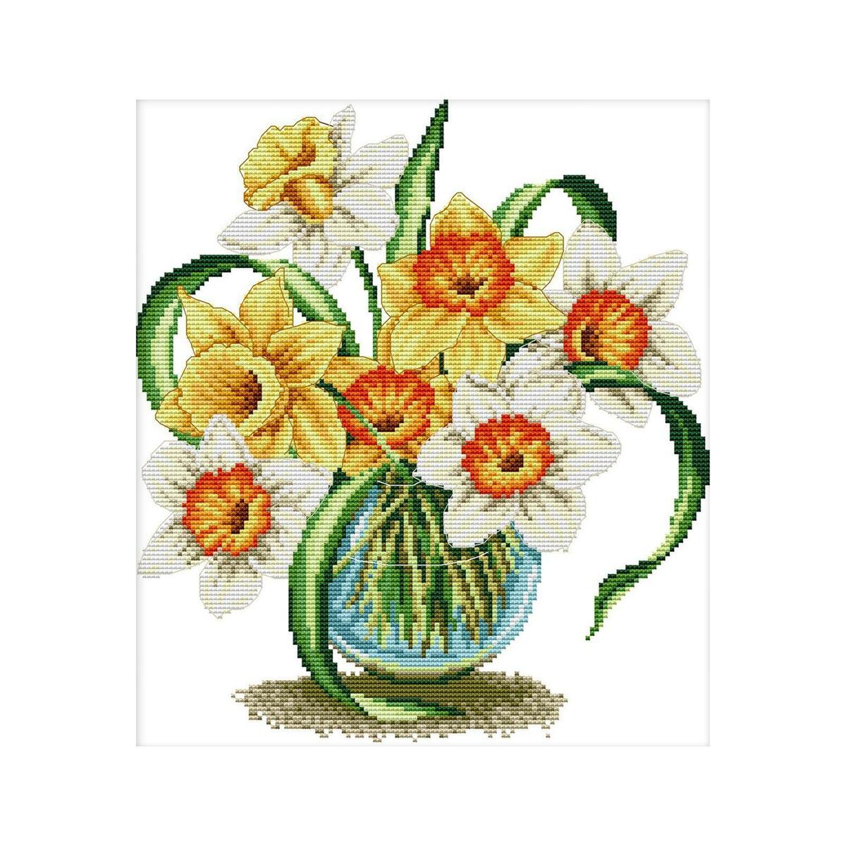 Floral  Stamped Kit DIY Full  of Embroidery Starter Kits