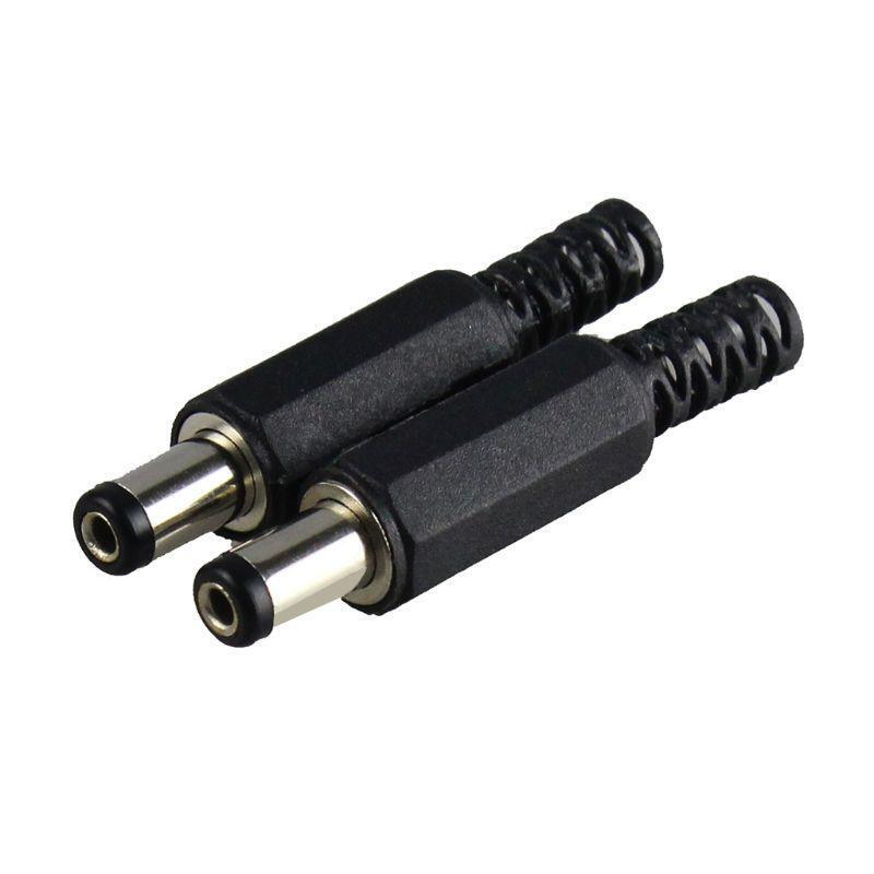5.5x2.1mm DC Male Plug Power Supply DIY DC Barrel Connector with Shrinkle Tube