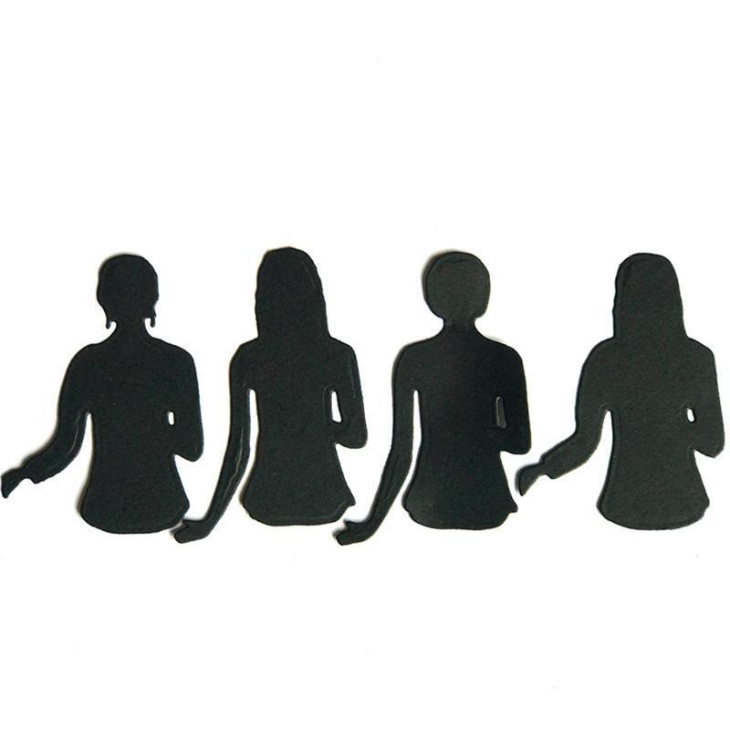Woman Back View Metal Cutting Dies Stencil Scrapbooking DIY Album Stamp Paper