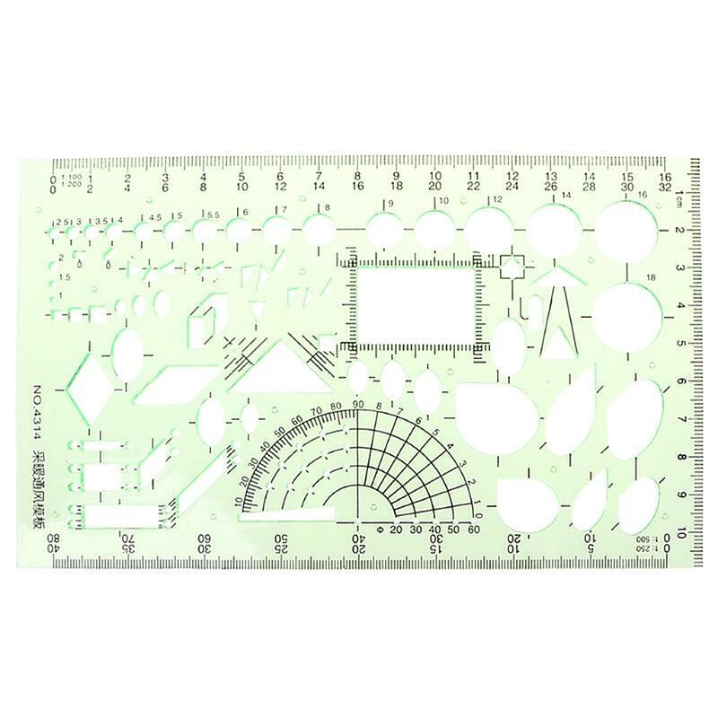 Rectangle Circle Shape Geometric Drawing Tool Template Ruler Student Stationery