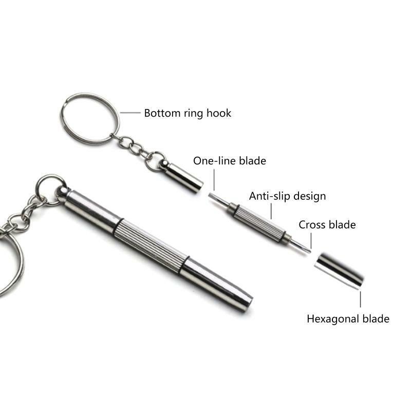 Small Eyeglass Repair Kit Mini Eyeglass Keychain Hand Tools for Sunglass Watch