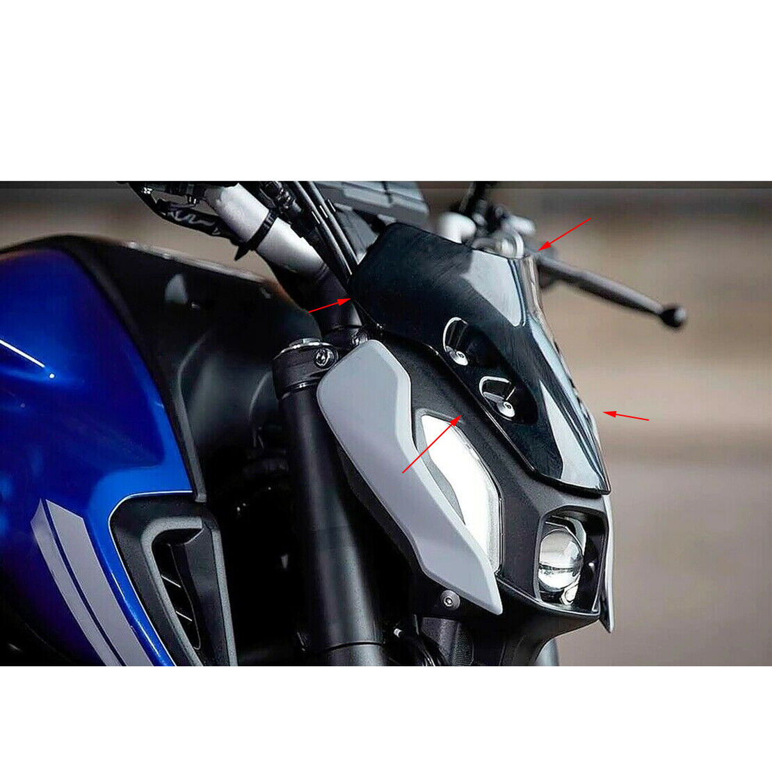 1x Motorcycle Windshield Windscreen Wind Deflector fit for Yamaha MT07 2021 Acc.