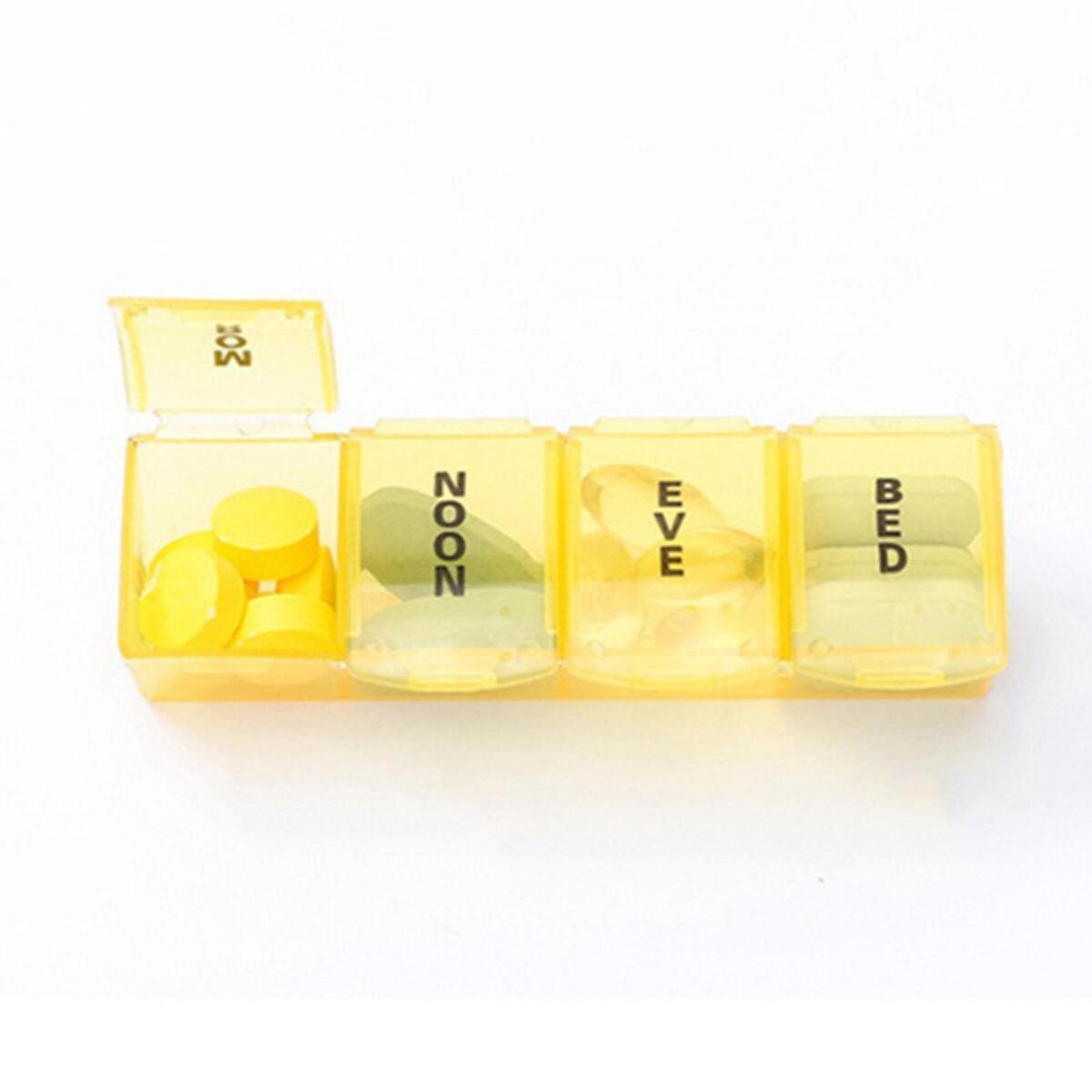Medicine Box  28 Compartment Transparent Coloured Medicine Holder