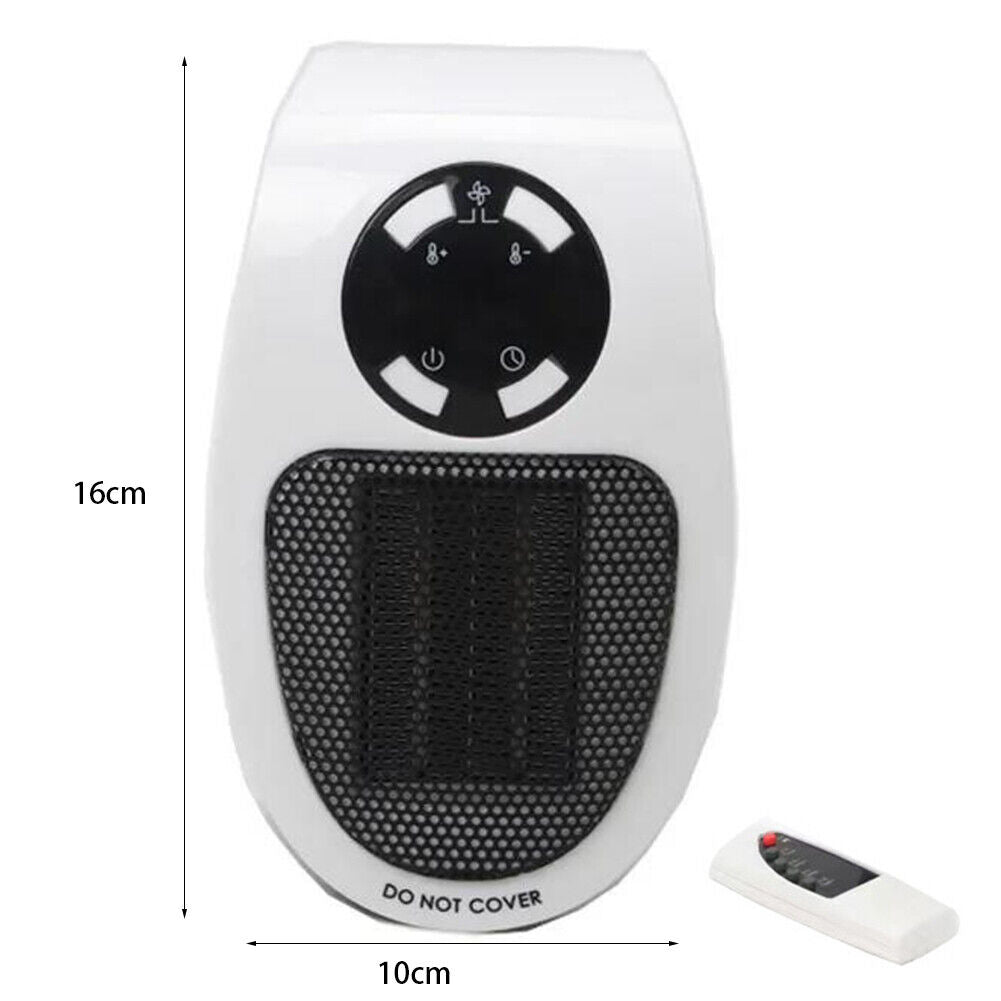 Electric Mini Fan Heater Home Winter Heating Stove (EU Plug Remote Control)