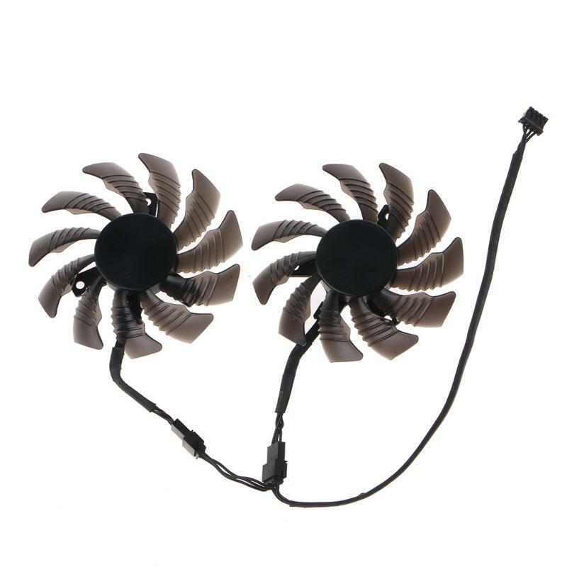 2PC 78MM Graphics Card Cooling VGA Fan PLD08010S12H ZP 4Pin 12V 0.35A Cooler Fan