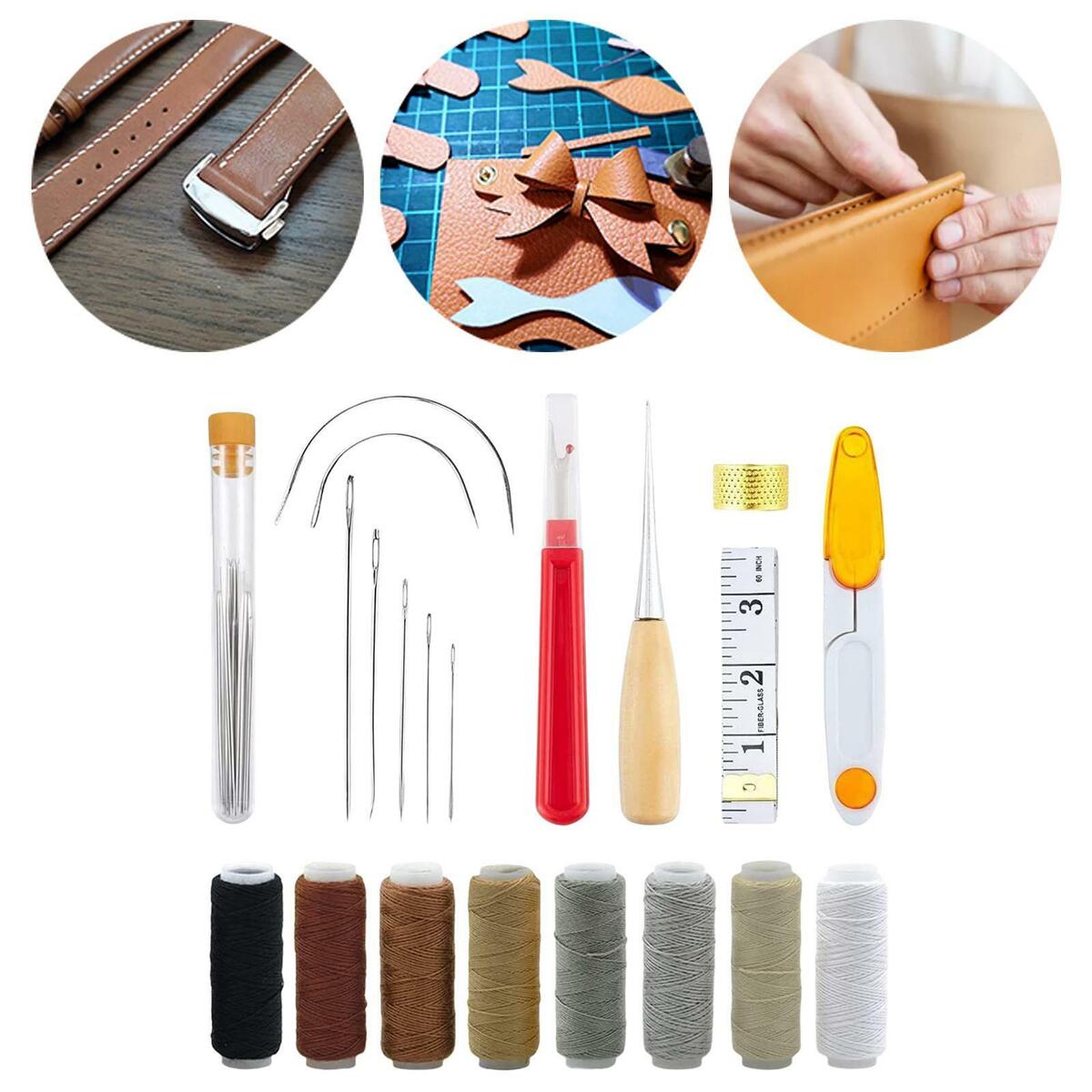 Professional Leather Craft Sewing Tools Kit Repair Drilling DIY