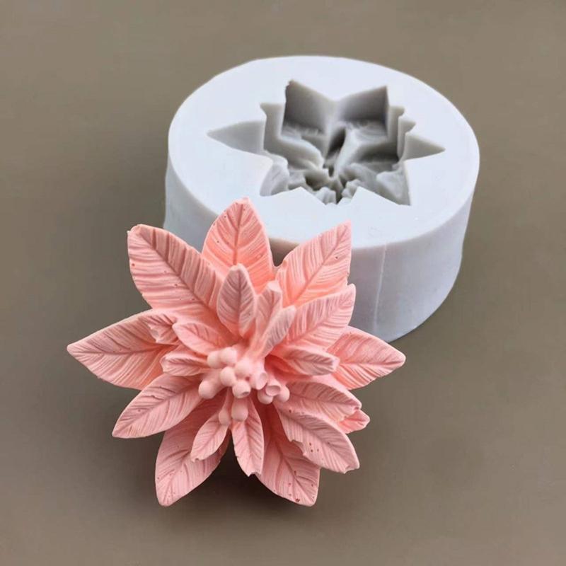 Cake Little Holly Leaf Soap Decorating Baking Fond Polymer Craft Art DIY Mold