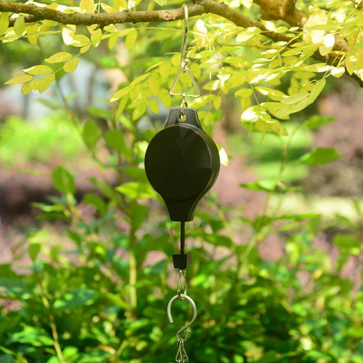 1pc Retractable Pulley Hanging Basket Pull Down Hanger Garden Plant Pots Hooks