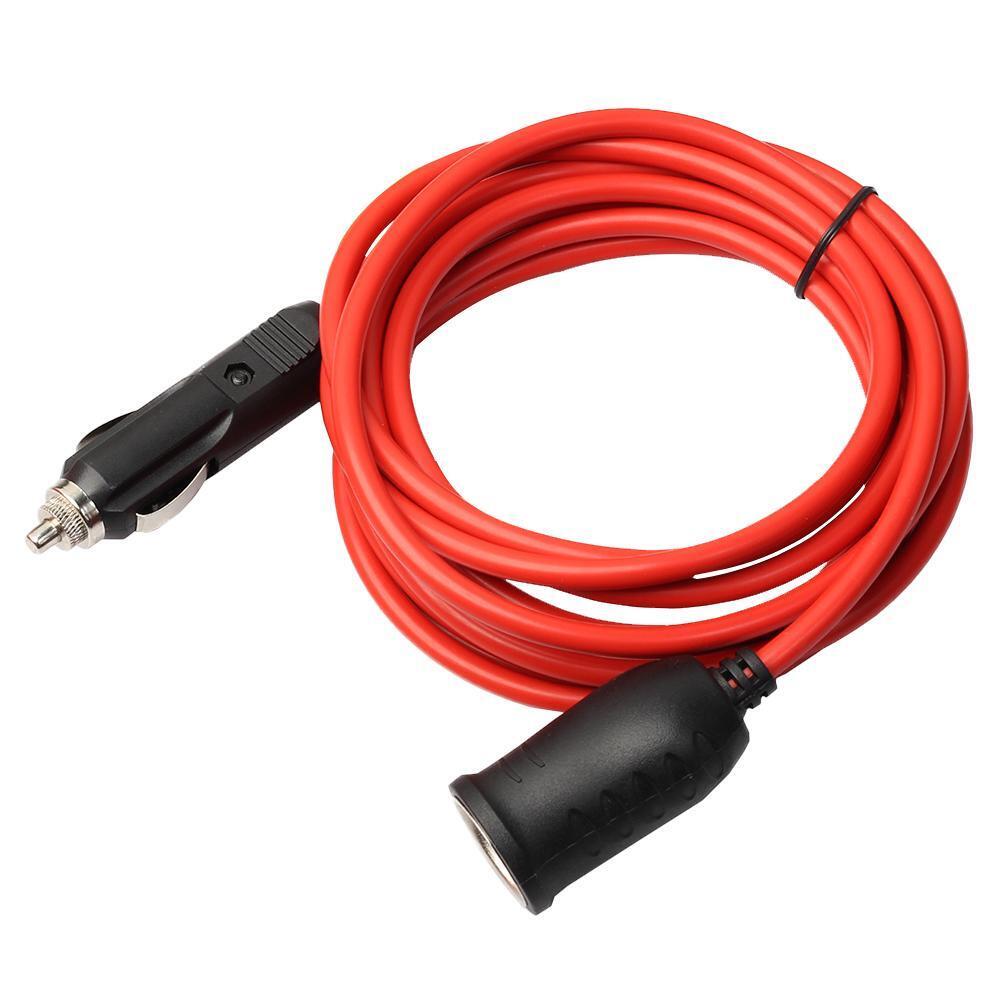 12V 24V 10A Car Cigarette Lighter Socket Extension Cord Cable 12ft Red