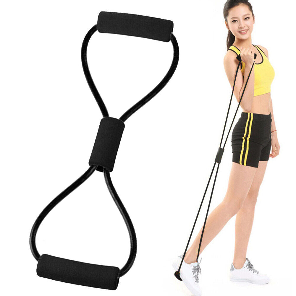 Yoga Resistance Exercise Bands 8 Shaped Muscle Training Pull Tension Rope