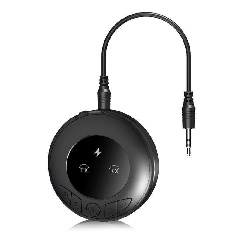 Bluetooth-compatible5.0 Transmitter Receiver AUX Audio Port 250mAh Battery