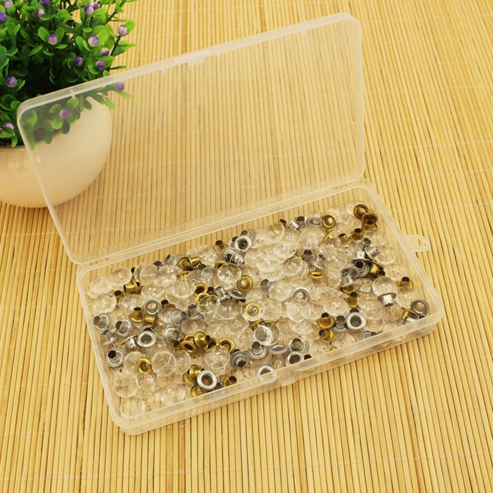 Transparent Plastic Storage Box Square Jewelry Parts Multi Functional Case