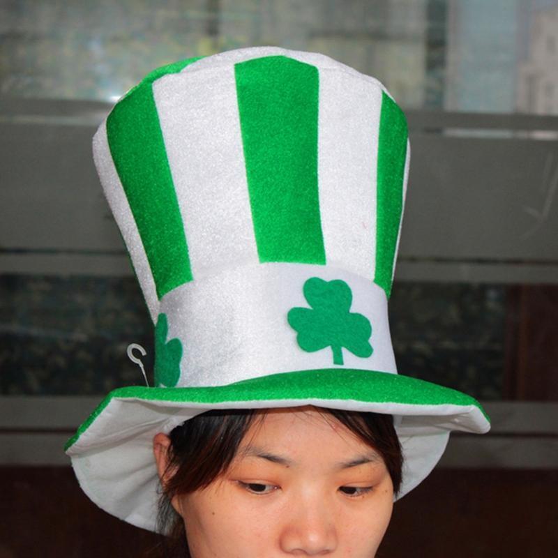Ireland Shamrock Bucket Hat Clover Green Hat All-match Velvet Irish Day Costume