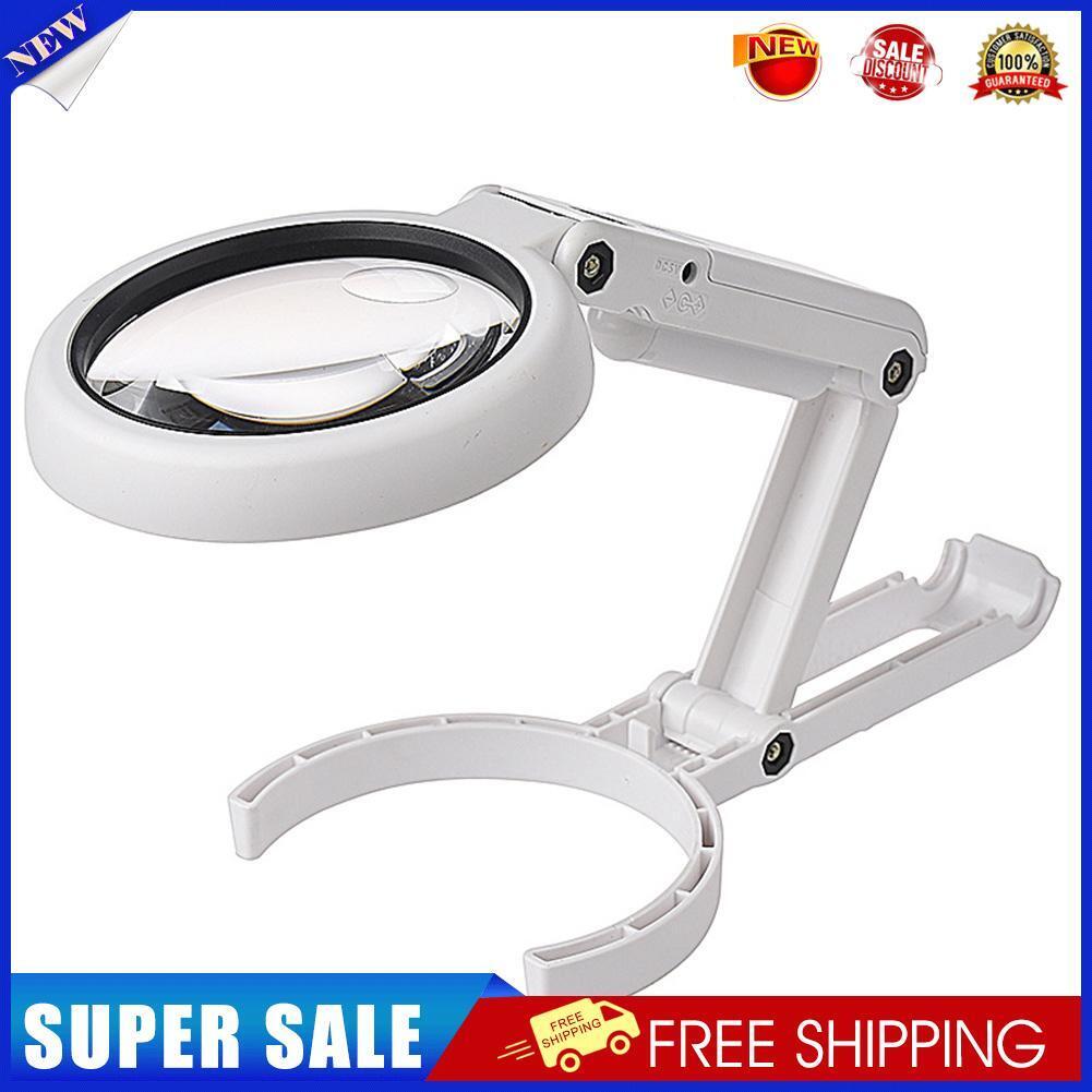 LED Folding Magnifier for Reading Portable Handheld Loupe Magnifying Glass