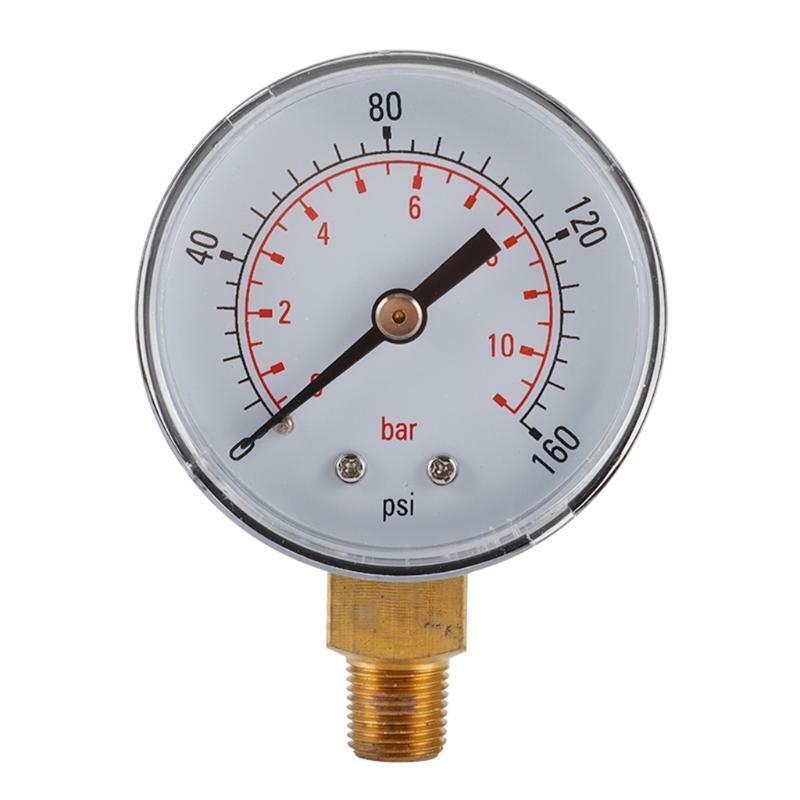 Water Pressure Dial Hydraulic Pressure Gauge Meter Manometer 1/8" NPT Thread