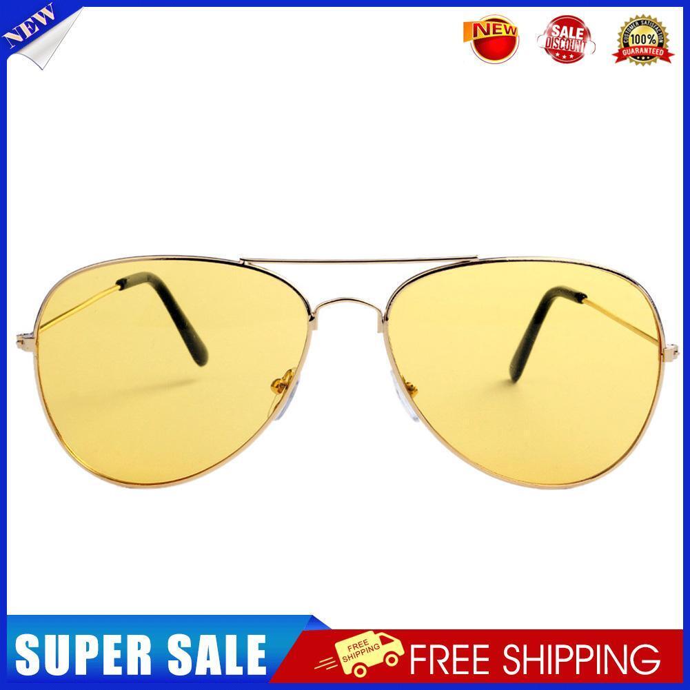 Men Women Sunglasses Large Frame Night Vision Goggles Car Driver Eyewear(A)