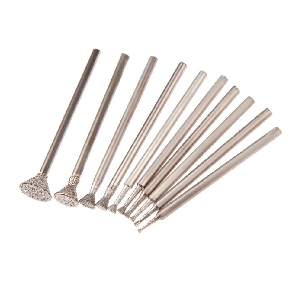 10pcs 1-8mm T head C3 Jade Amber Ceramic Jewelry Engraving Grinding Needle Kit