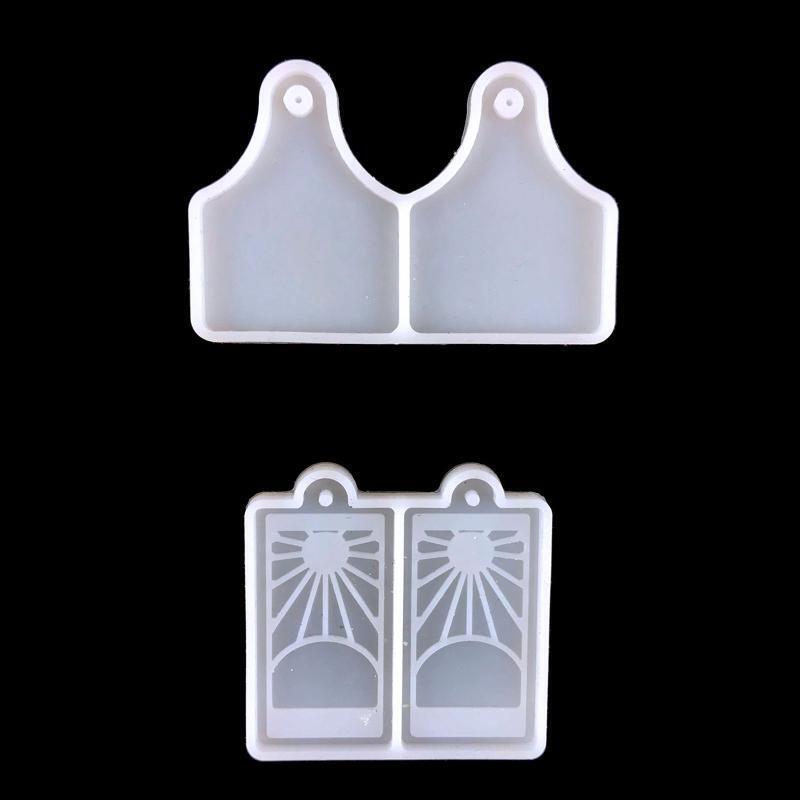 Sunshine Love Heart Earrings Epoxy Mold DIY Pendant Silicone Mold Keychain Decor