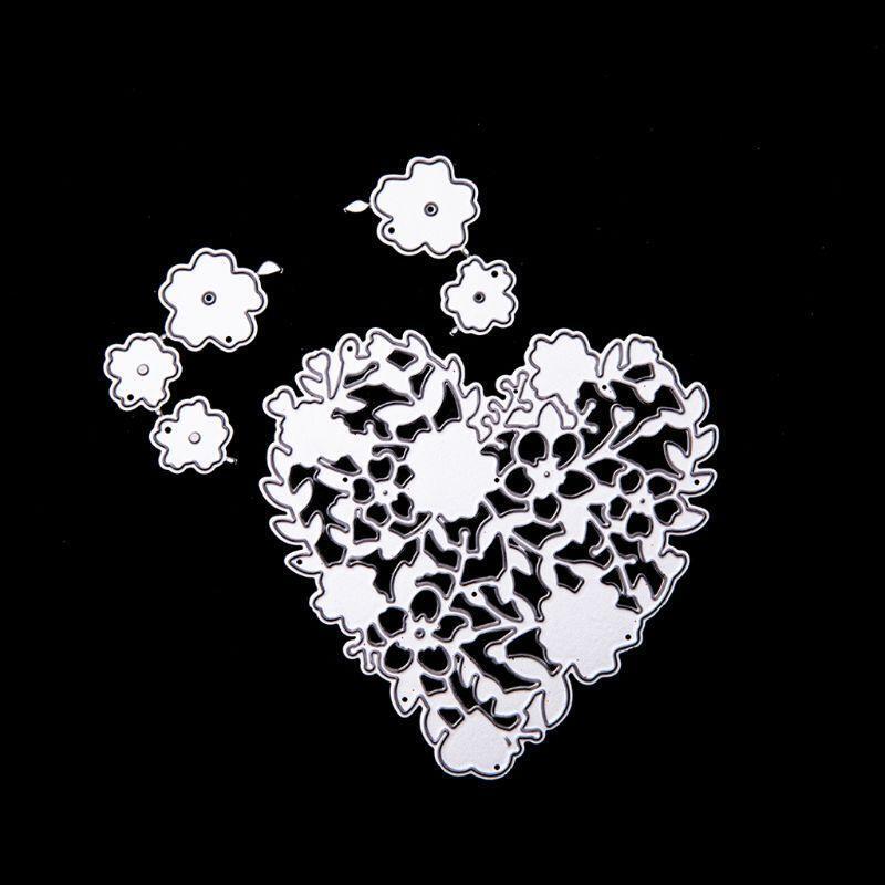 Heart Flower Metal Cutting Dies Stencil DIY Scrapbooking Album Stamp Paper Card