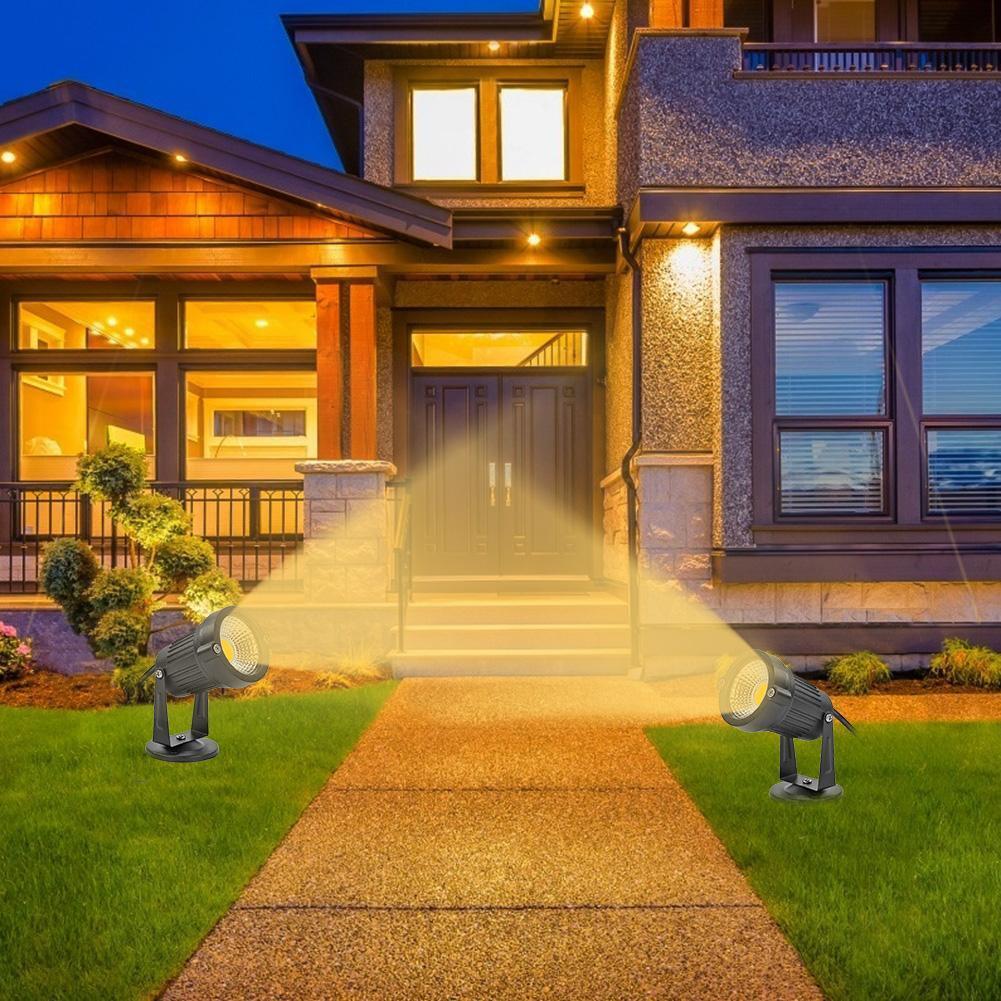 COB LED Garden Lawn Lamp Waterproof Outdoor Landscape Path Spotlights (WW)
