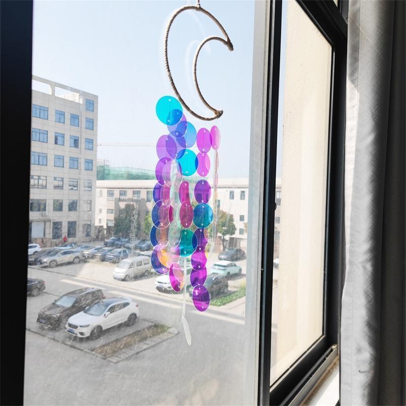 Moon Sequins Hanging Pendant Decorations for Yard Garden Room Bedroom Decor