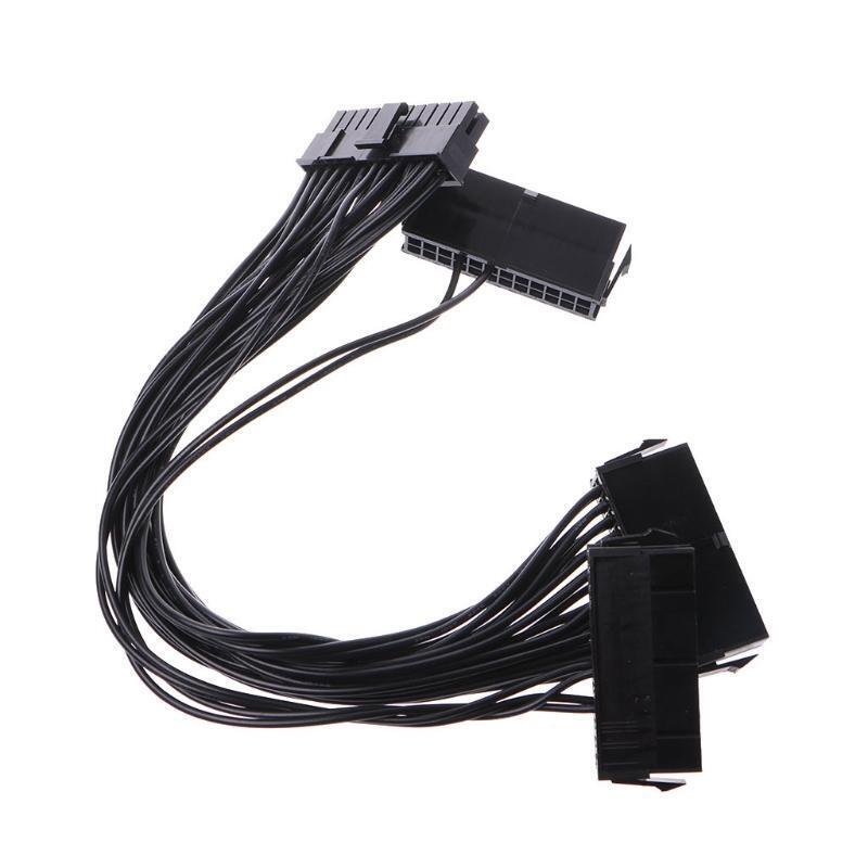 24 Pin 20+4P 3-Way Multiple PSU A TX Power Supply Adapter Cable For Mining Miner