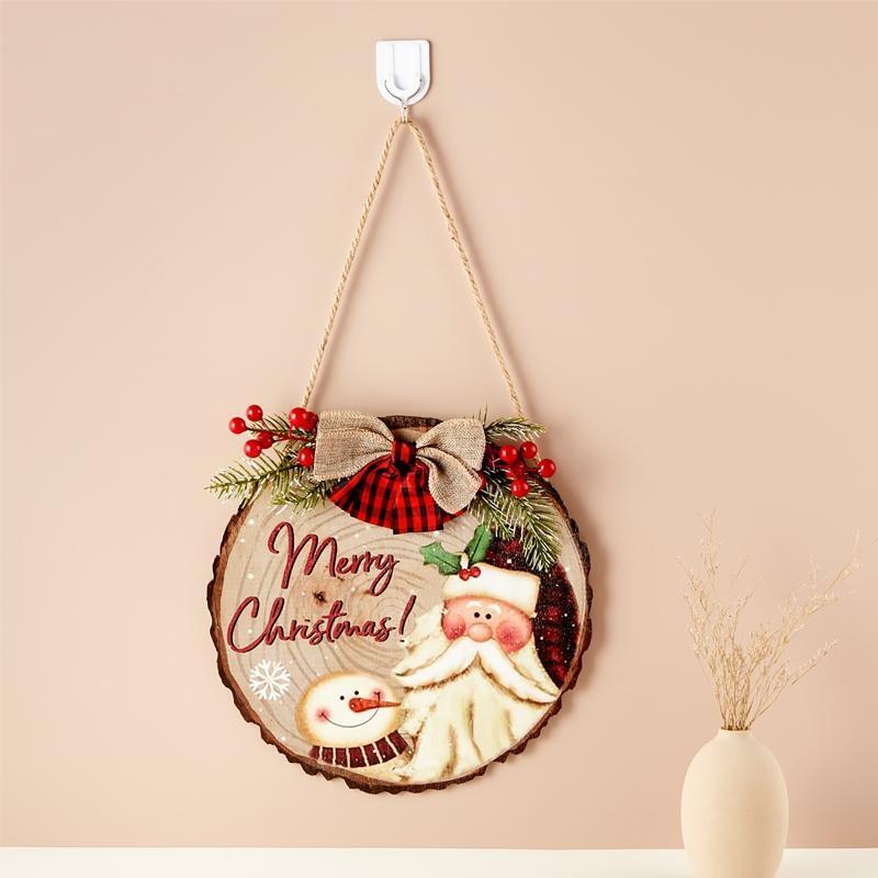 Merry Xmas Wreath Decors Accessories Christmas Gifts Charms Window Wall Ornament