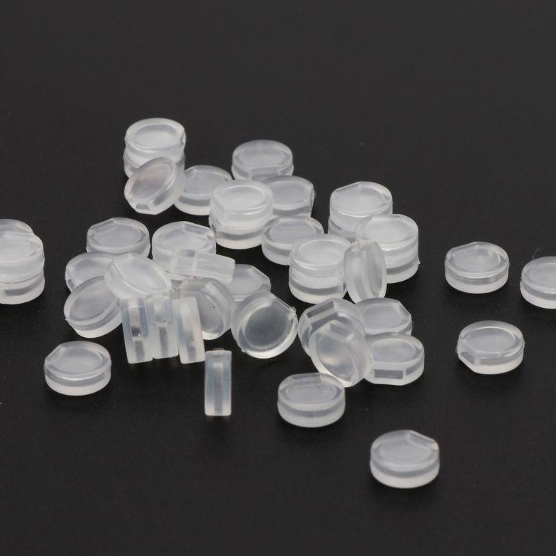50Pcs Earring Pads Silicone Comfort Earring Cushions for Clips on Earrings Clear