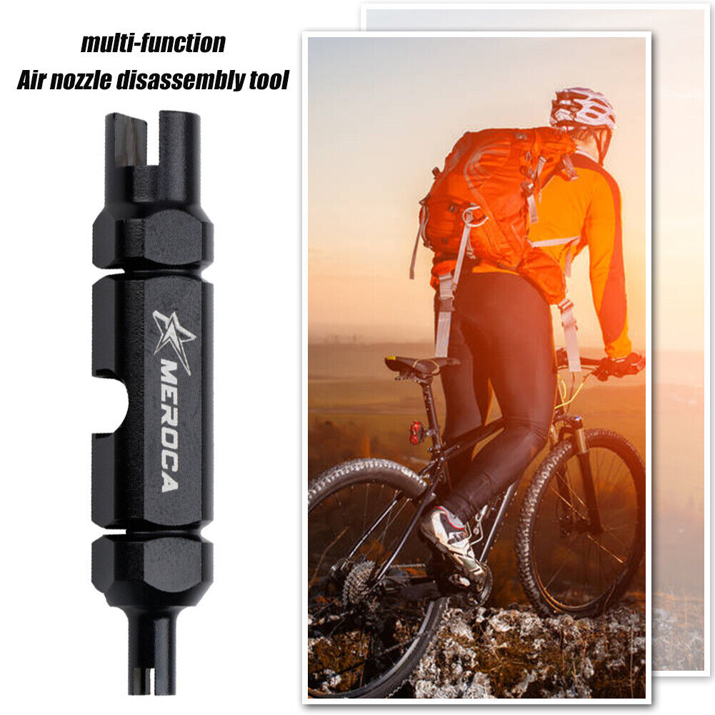 MEROCA Bike American/Presta Valve Core Removal Wrench Repair Tools (Black)