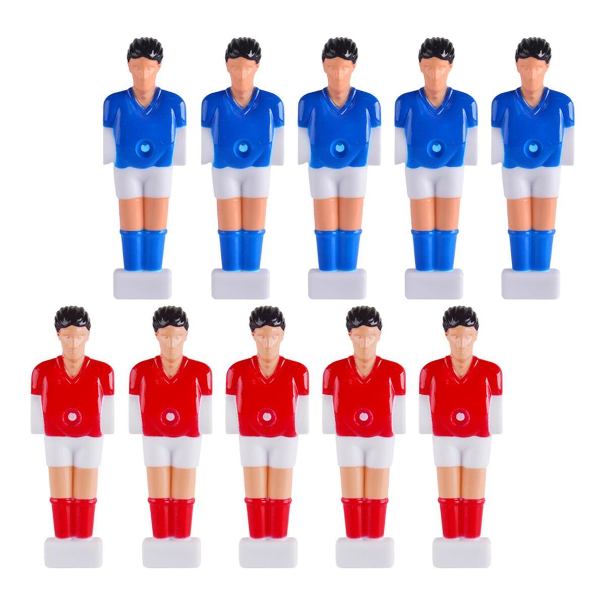 10Pcs Foosball Balls Replacement Humanoid Foosball 5 Red+5 Blue Foosball Men