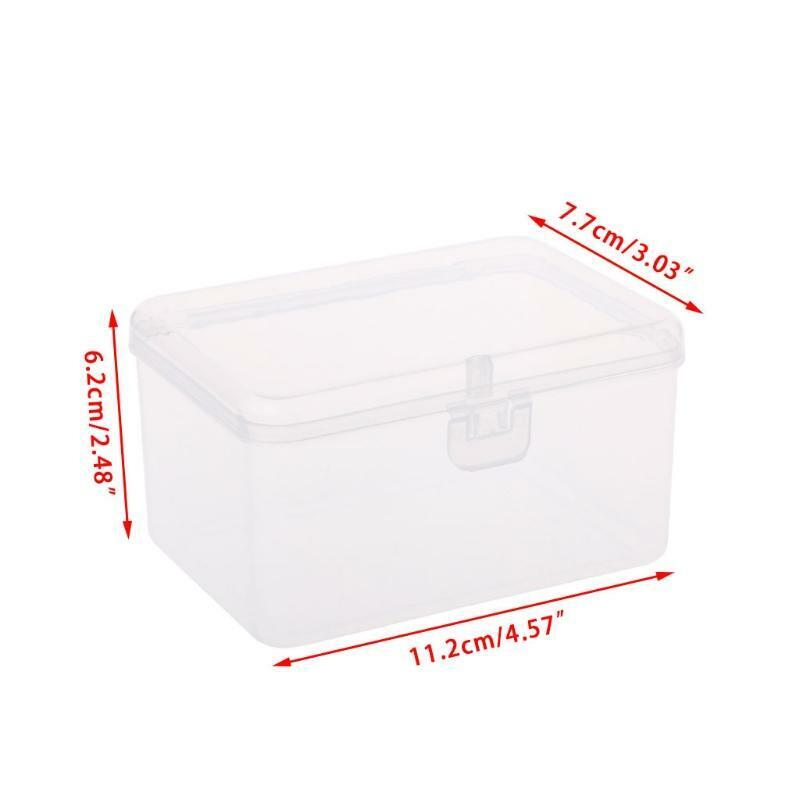 Small Transparent Storage Box Cards Chip Hardware Case Holder Jewelry Organizer