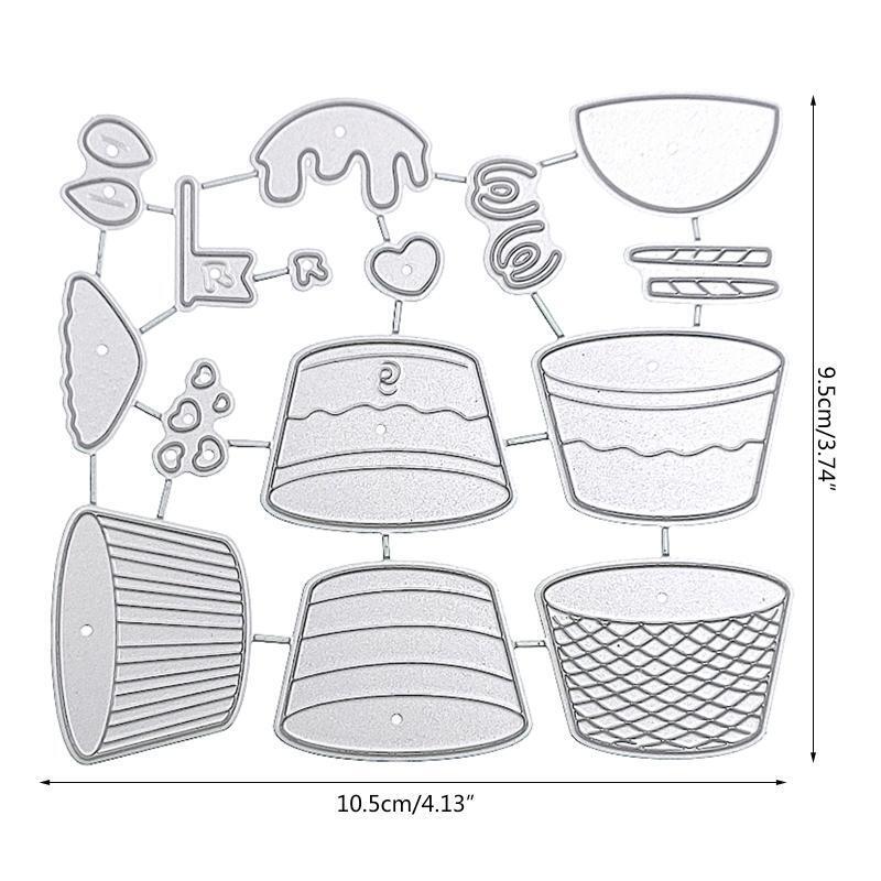 Cake Dessert Metal Cutting Dies Stencil DIY Scrapbooking Album Paper Card Mold