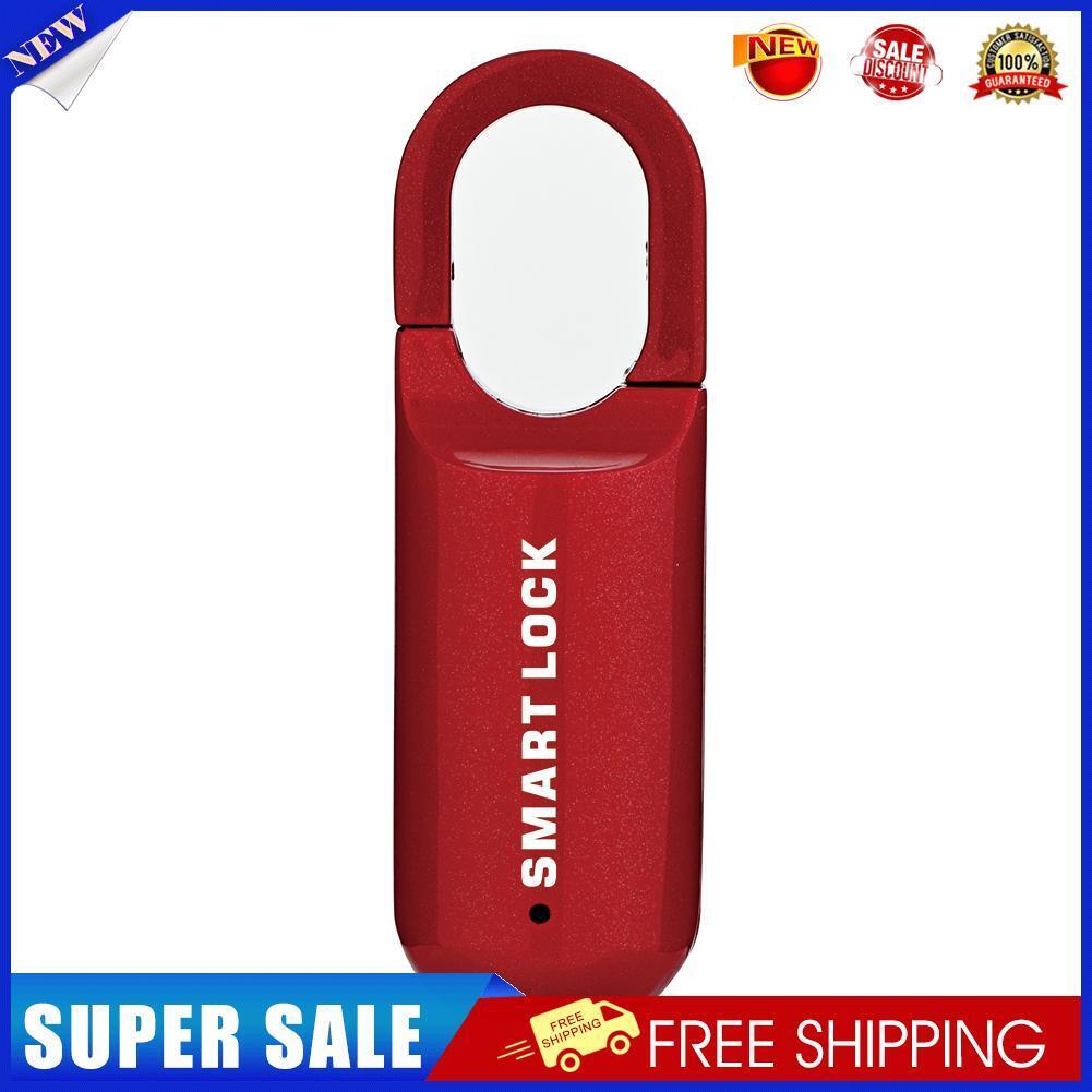 M01 Fingerprint Padlock USB Smart Keyless Travel Case Drawer Lock (Red)