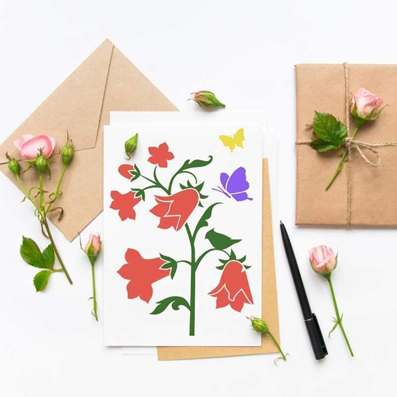 20PCS/Pack Classic Flower Painting Stencil Kit for Christmas Wedding Decoration