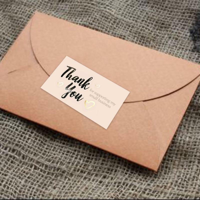 50pcs Thank You for Supporting My Small Business Card Thanks Greeting Card Gift