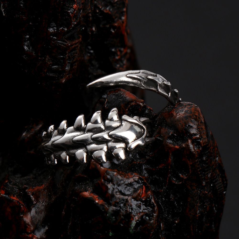 Coiled Bone Jewelry Accessories Punk Style Hip Hop Centipede Ring Open Rings