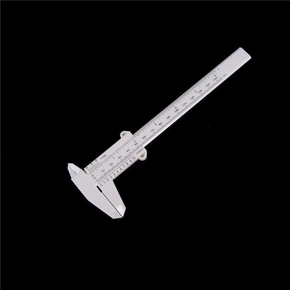 Sliding Vernier Caliper Plastic Measure Ruler Gauge Dual Scale JECz 150mm