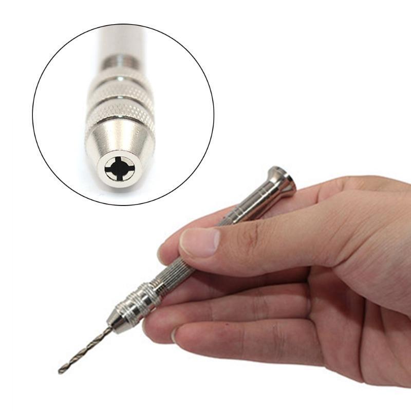 Steel Hand Drill With Empty Oiling Bottle & 20 Silicone Caps Pin Vise for Molds