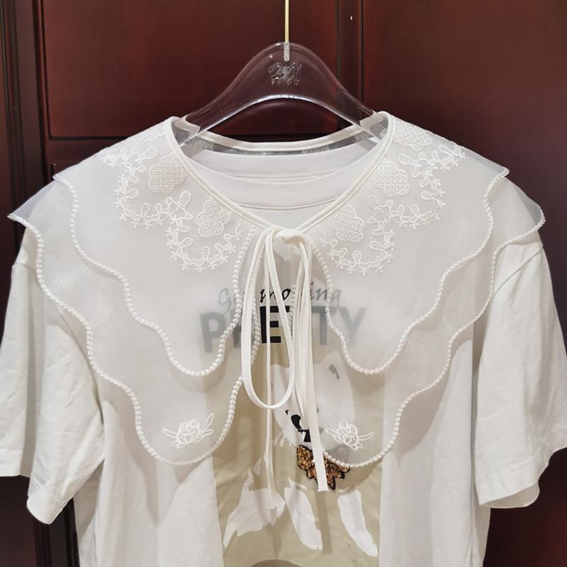 False Collar Shoulder Embroidery Collar Detachable Collar Venise Lace Up