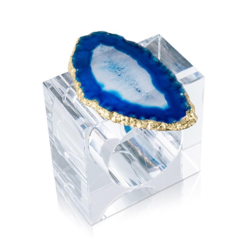 Agate Crystal Napkin Rings Set of 4 Dining Table Decoration Napkins Buckle