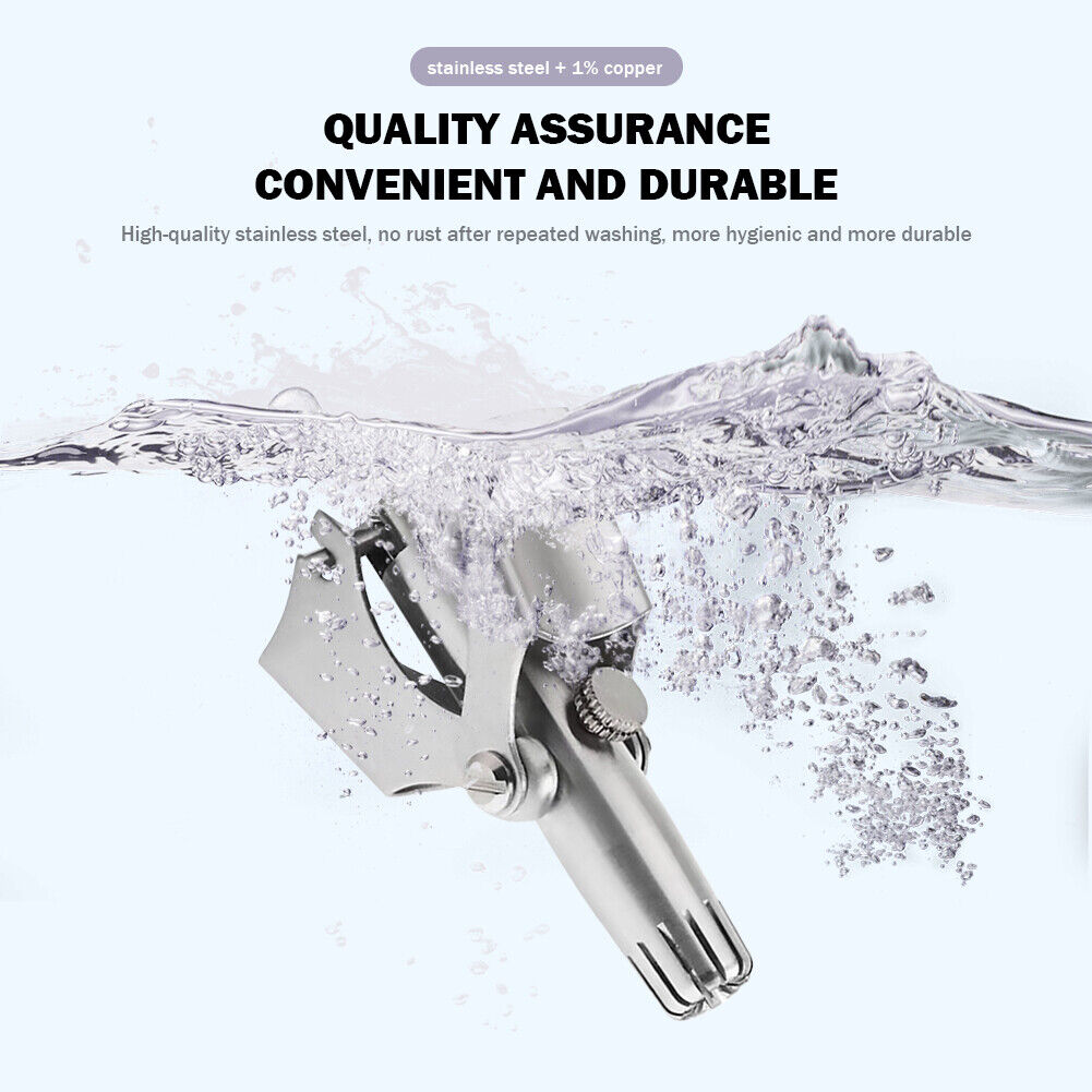 Washable Manual Nose Hair Trimmer Stainless Steel Nasal Ear Hair Shaver
