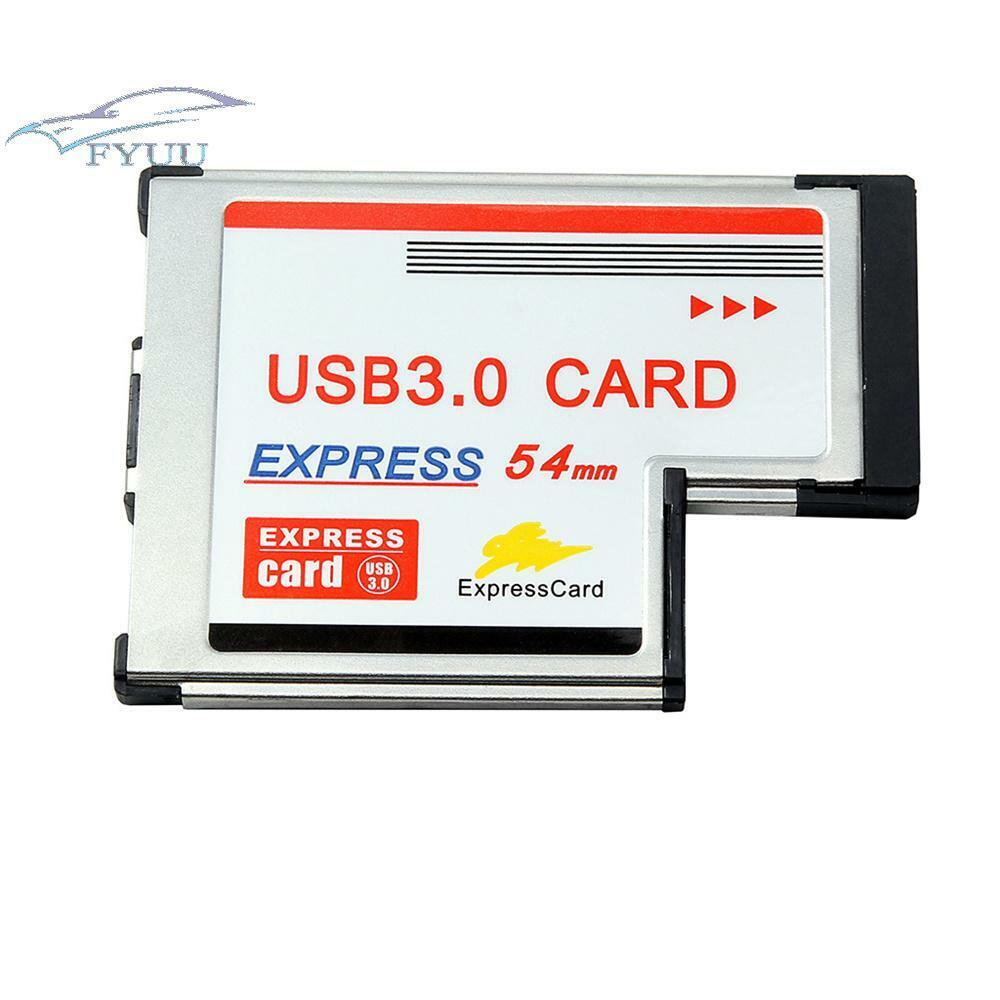 Express Card Expresscard 54mm to 2 Port USB 3.0 Adapter For Laptop NEC Chip New