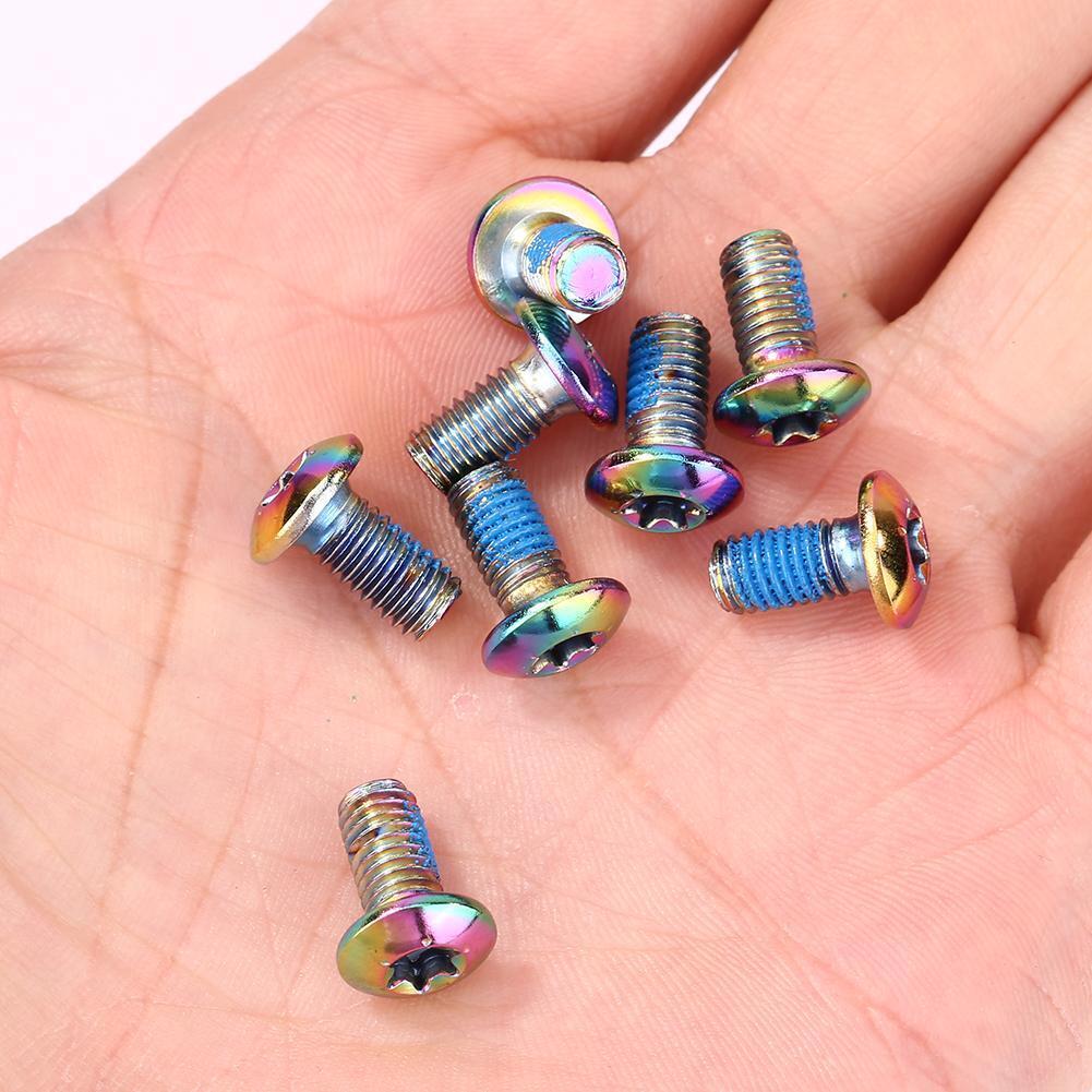 12pcs M5x8mm Disk Brake Bolts T25 Bike Bottle Holder Bolts Screw (Multi)