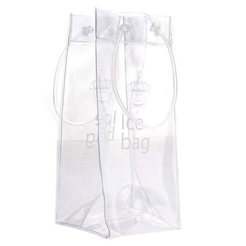 Foldable Wine Ice Pouch for Champagne Beer Tear Resistant Ice Bag Large Capacity